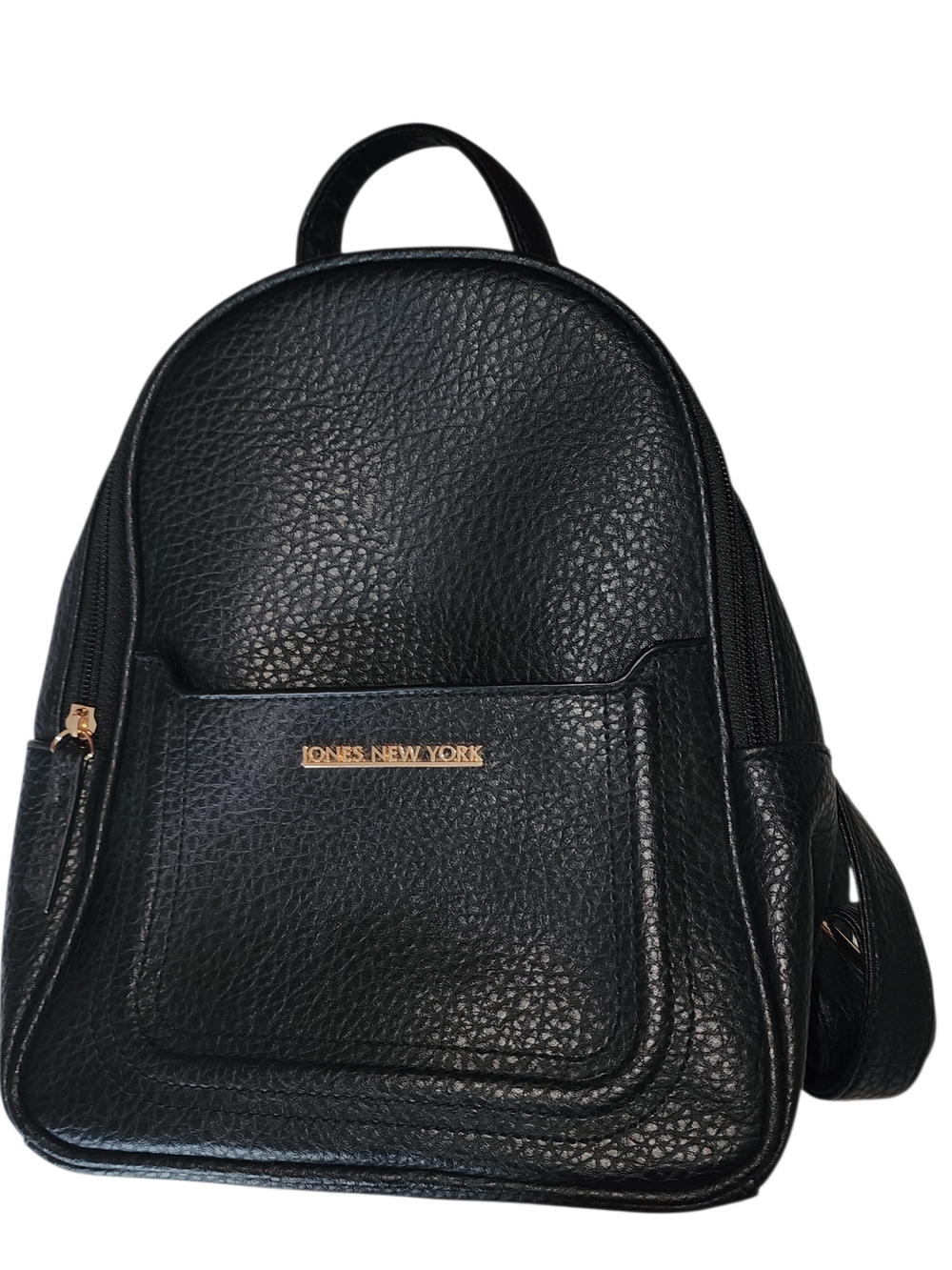 Jones New York Black Mini Backpack with Gold Accent